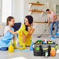thumbnail image 5 of Wearable Cleaning Caddy Bag with Handle and Adjustable Shoulder Strap and 5 Compartments Large Cleaning Supplies Organizer Bag Portable Cleaning Supply Tote Bag for Cleaners Housekeepers, 5 of 12