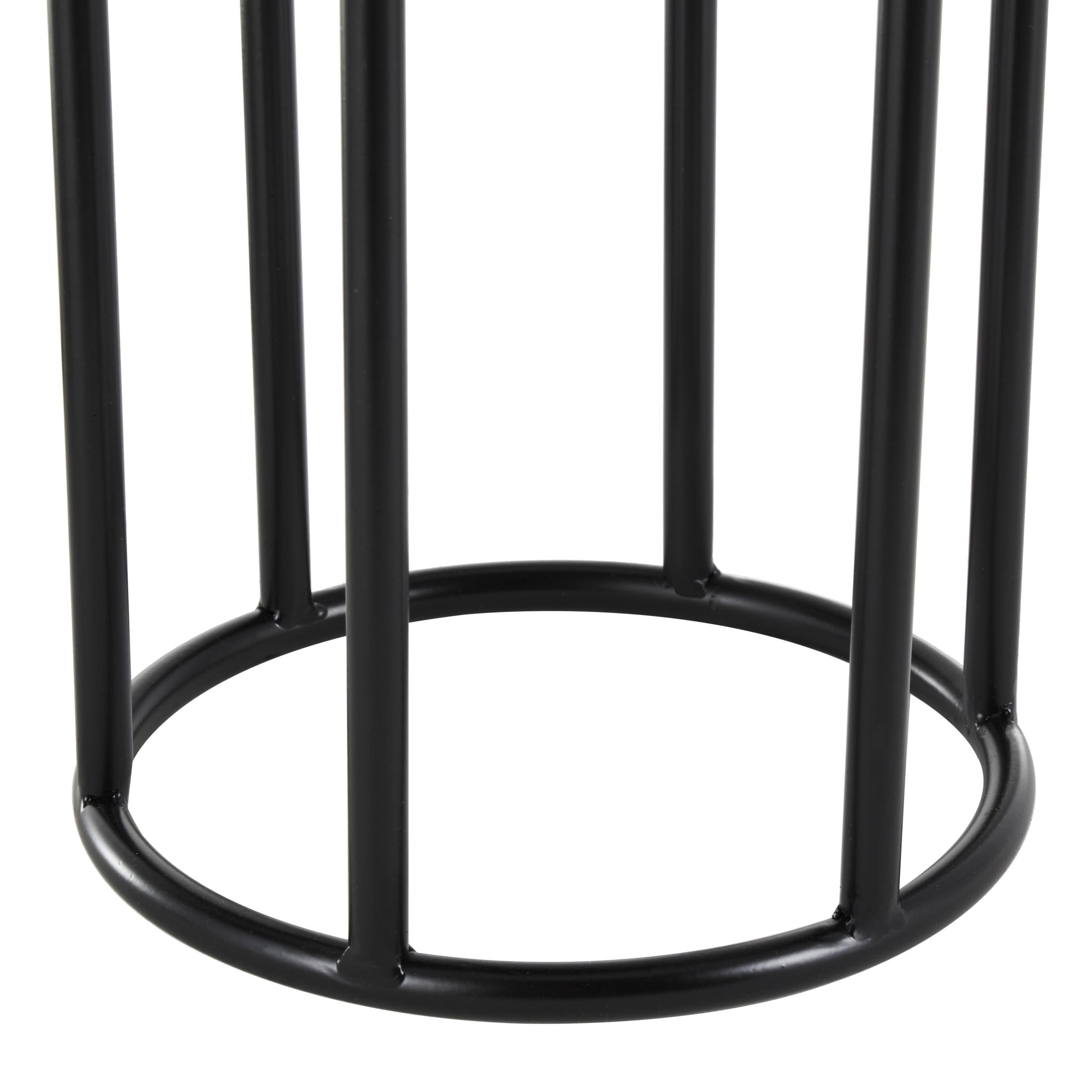 DecMode 33", 28", 22"H Nesting Black Metal Planter with Tall Black Stands (3 Count)