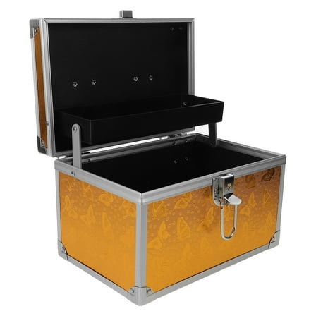 Amosfun Portable Aluminum Alloy Toolbox Small Capacity Ergonomic Handle Storage