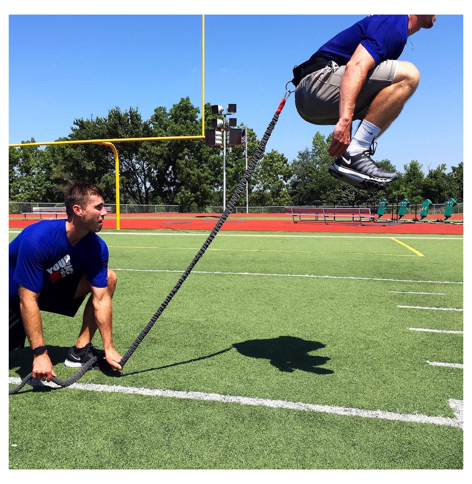 Kbands Reactive Stretch Cord - Speed & Agility Trainer, Adjustable Belt, Resistance Bands, Overspeed Acceleration, Vertical Jump Training
