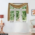 thumbnail image 2 of Woven Trends Ombre Curtains, Valances for Windows, Luxurious Scarf Valance, Voile Semi-Sheer Window Curtains, Livingroom, Bedroom or Kitchen, 144" x 50" Extra Long Scarf, Sand, 2 of 5