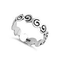 thumbnail image 1 of 925 Sterling Silver Oxydé Platine Éternité Tourbillon Femmes Anneau, 1 of 2