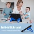 thumbnail image 2 of Kids Case for Samsung Galaxy Tab A9 8.7" 2023 SM-X110 / SM-X115 with Pencil Holder, Lightweight Shockproof Stand Anti-Slip Rugged Silicone PC Case Cover for Boys Girls for Tab A9, Black+Blue, 2 of 8