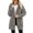 Gray, variant on Wutalume Women's Fashionable Solid Color Long Sleeved Plush Jacket, Casual Hooded Warm Cardigan Jacket with Pockets, Soft Interior, Perfect for Daily Use and Travel,Black L