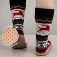 thumbnail image 2 of BambooMN Men's Knit Winter Gripper Slipper Socks - Red Reindeer - S/M - 1 Pair, 2 of 6