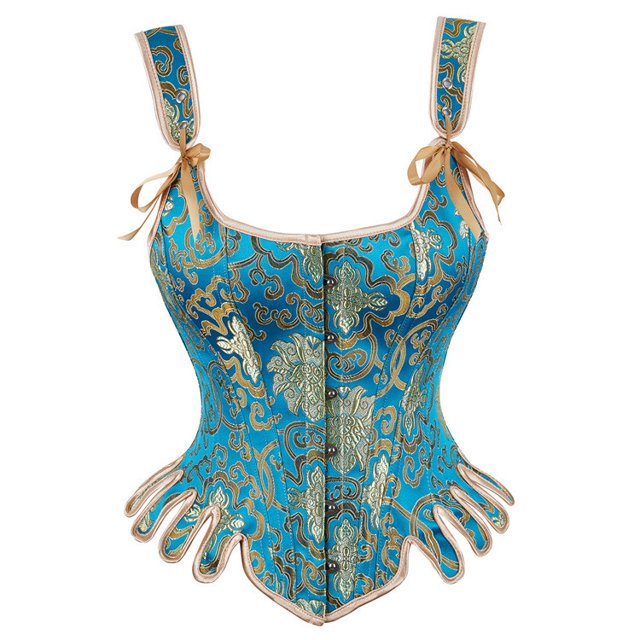 Corsé Top Para Mujer Moldeador de Cuerpo Control de Barriga Entrenador de Cintura Retro en Forma de Abanico Fajas Con Cuello en U Cintura Apretada Vientre de Acero Odeerbi ODB144811