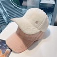 thumbnail image 2 of Gorra de béisbol con letra M de estilo coreano, gorra de visón de piel de conejo cálida y gruesa para otoño e invierno para niños, 2 of 6