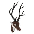thumbnail image 1 of Billuyoard Faux Deer Head Marrón Colgante Faux Taxidermia Hecho a mano para Woodland Theme Decoración del hogar, 1 of 1