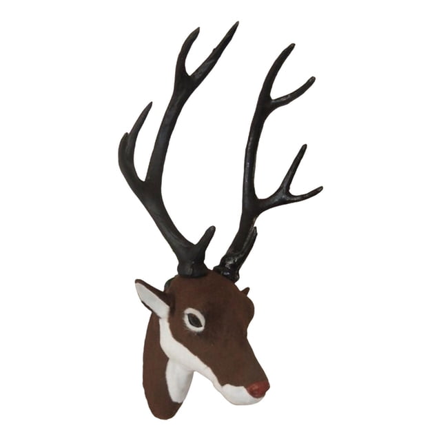 Billuyoard Faux Deer Head Marrón Colgante Faux Taxidermia Hecho a mano para Woodland Theme Decoración del hogar