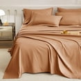 thumbnail image 7 of JELLYMONI 4 Pieces Luxury Soft Microfiber Sheets Set for Full Size Bed, Deep Pocket Up to 16", Silky Bedding Sheets & Pillowcases-（Full,Rust), 7 of 7