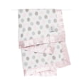 thumbnail image 1 of Manta para bebé Little Giraffe Luxe, ribete satinado rosa, 74 x 89 cm, 1 of 7