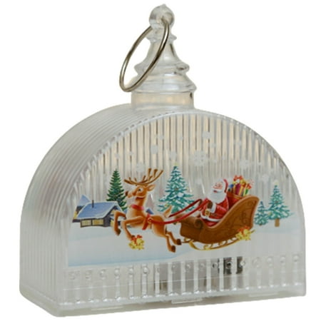 

Christmas Crystal LED Lights Battery Include Clear LED Lights Hanging Lantern for Xmas Party Home Decor Elk