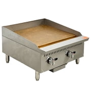 24 in. Commercial Manual griddle in Stainless Steel 60000BTU