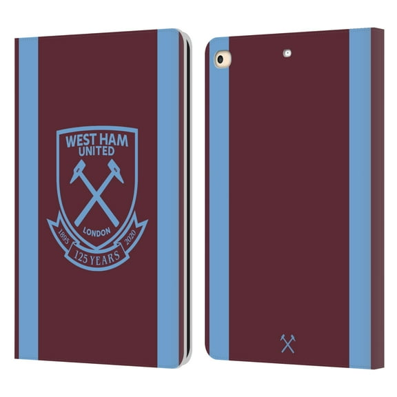 Head Case Designs Officially Licensed West Ham United FC 2020/21 Crest Kit Home Leather Book Wallet Case Cover Compatible with Apple iPad 9.7 2017 / iPad 9.7 2018