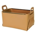 thumbnail image 1 of Cheers Dual Handle Storage Box Large Capacity Faux Leather Key Shoe Cabinet Cosmetic Desktop Storage Basket for Household, 1 of 7
