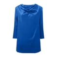 thumbnail image 6 of Bmisegm 3/4 Sleeve Tops For Women V Neck T Shirt Casual Blouse Daily Wear Tops Womens Tops Blue_002 XL, 6 of 7