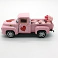 thumbnail image 6 of nvzhuang Pickup Truck Model Openable Doors Love Heart Design Vintage Car Figurine for Mother's Day Valentine's Day Decor Present, 6 of 9