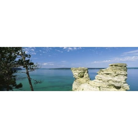 Miners Castle Pictured Rocks National Lakeshore Lake Superior Munising Upper Peninsula Michigan USA Poster Print (8 x