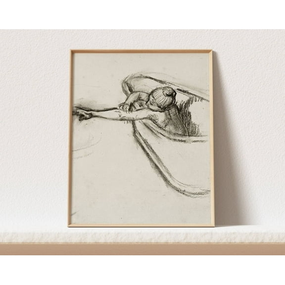 Bathing Woman Drawing Bathroom Decor Vintage Sketch Art #217 Wall Art, Modern Wall Decor For Living Room Bedroom, 8x12 UNFRAMED
