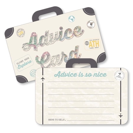 Big Dot of Happiness World Awaits - Suitcase Wish Card Travel Themed Party Activities - Shaped Advice Cards Game - Set of 20 price history on PriceWatchPro