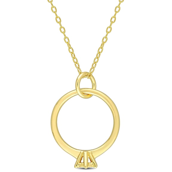 Everly Women's Diamond Yellow Gold Plated Ring