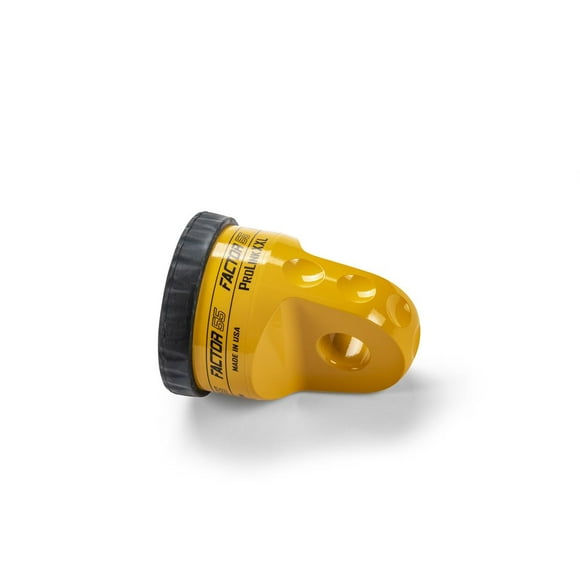 Factor 55 Winch Cable Shackle Mount 00210-03 ProLink XXL; Fits 3/4 And 7/8 Inch Shackles/D-Rings; Fits 1/2 Inch Steel Cable/Synthetic Winch Rope; 24000 Pound Load Capacity; Anodized; Yellow; Aluminum