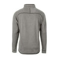 thumbnail image 3 of Men's-Cutter & Buck  Heather Gray Portland Timbers Big & Tall Mainsail Sweater-Knit Half-Zip Pullover Top, 3 of 3