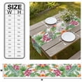 thumbnail image 3 of Watercolor Botanical Table Runner Tropical Monsteral Palm Leaves Flowers Tablerunners 18 x 72 Inch, Table Decorations Tabletop Scarf for Summer Gathering Holiday Farmhouse Kitchen Dining Decor, 3 of 8