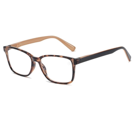 Printed Radiation Protection Vision Care Women Reading Glasses Presbyopia Eyewears Computer Goggles Anti-blue Light Eyeglasses BROWN STRENGTH 4.00