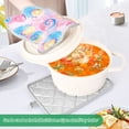 thumbnail image 4 of Pot Holders Set of 2 Heat Resistant 338℉ Kitchen Oven Gloves Potholder Cooking Baking Microwave Mitts Candy Pastel, 4 of 7