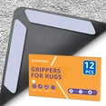 thumbnail image 1 of Cinta adhesiva para alfombras ZONGOOL, reutilizables y lavables, 12 unidades, color blanco, 1 of 6