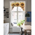 thumbnail image 5 of Leopard Sunflowers Kitchen Swag Valances for Windows, Vintage Glass Bottle Bow Swag Valances Curtains for Living Room, Rod Pocket Window Treatments for Bathroom, Bedroom, Cafe, 56"x36", 5 of 6