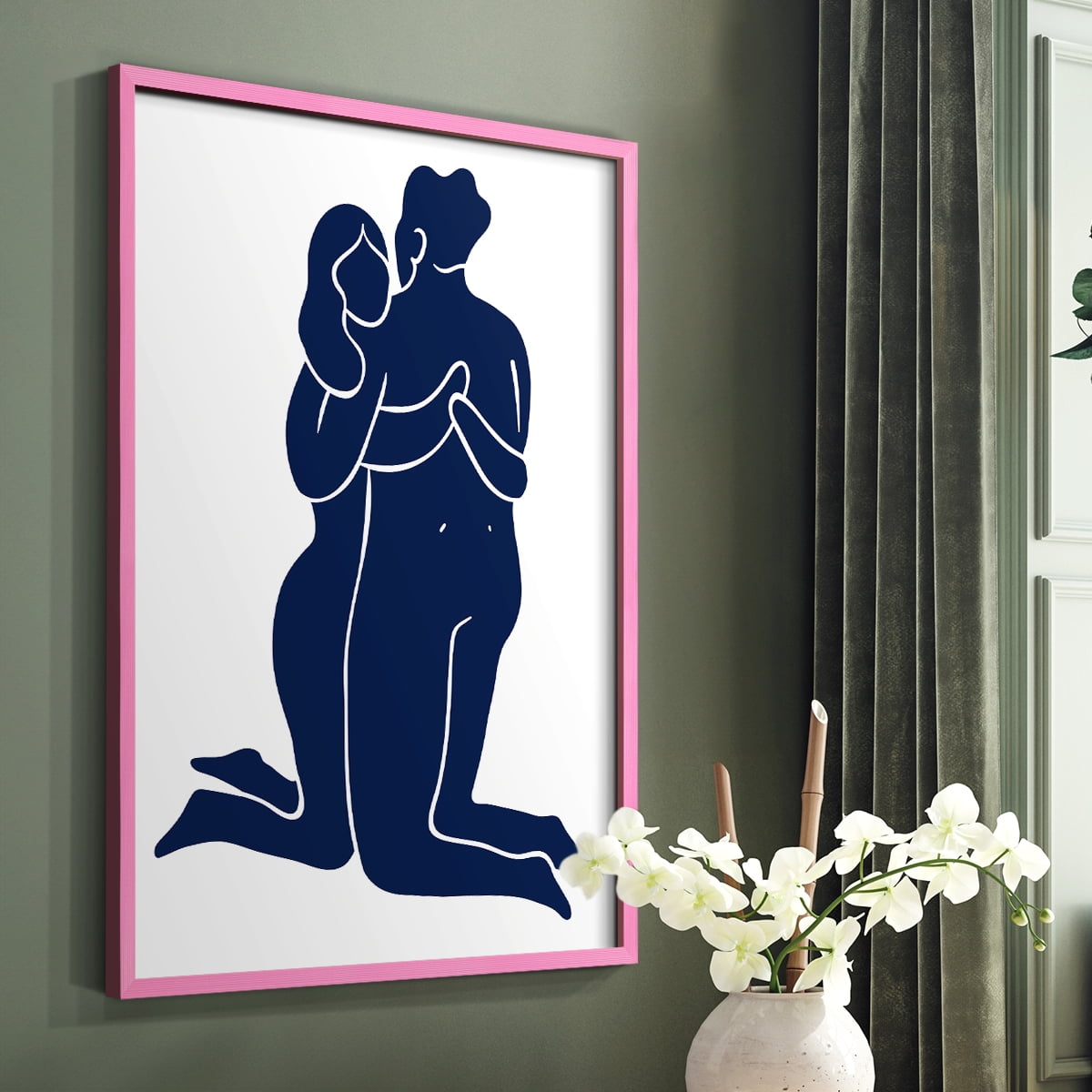 Matisse CIV Framed Print in Pink Solid Wood 11 x 14 Framed Print