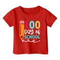thumbnail image 4 of LUOGENLI T-Shirt pour Filles et Garçons, Col Rond, Manches Courtes, T-Shirt d'Été Décontracté, Blanc, Maxi, Rouge, 6-7 Ans, 4 of 4