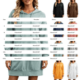thumbnail image 5 of Helii Hoodie Dress Women Oversized Long Sleeve Sweatshirt Dress Mid Thigh Casual Pullover Hooded Tunic with Pockets Soft Comfy Loose Fall Winter Lounge Dress 8 Colors, 5 of 9