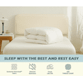 thumbnail image 3 of OverCloud Goose Feather Down Comforter, Queen Size All Seasons 100% Organic Cotton Duvet Insert, Luxury Hotel Collection Comforter Ultra Soft 550+ Fill Power Feather&Down Proof Duvet Insert 90"x90", 3 of 6