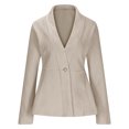thumbnail image 5 of BSDJILFG Blazers for Curvy Women Textured Ribbed Knit Peplum Top Soft Comfy Long Sleeve V-Neck Ruffle Hem Jackets, 5 of 6