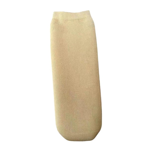 Calcetín para prótesis de miembro, calcetín de algodón elástico, portátil y transpirable debajo de la rodilla. caqui s