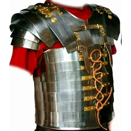 Medieval Warrior Roman Lorica Segmentata Soldier Military Body Armor Costume SCA LARP Rustic Vintage Home Decor Gifts
