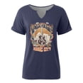 thumbnail image 4 of Womens Short Sleeve Tops Casual Printed Crew Neck T Shirt Summer Tops M, 4 of 4
