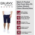 thumbnail image 4 of 3-Pack Men's 5-Pocket Flat-Front Stretch Twill Chino Shorts (Size 30-42), 4 of 5