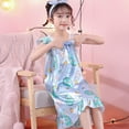 thumbnail image 1 of Pijamas de Disney StellaLou Winnie para niñas, falda con tirantes para bebés, camisón para niños, linda princesa, ropa de casa de seda helada, altura 125-135cm Gao Jinjia LED, 1 of 2