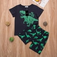 thumbnail image 4 of Loliuicca Kids Boys Short Sleeve Dinosaur Print T-Shirts Tops Short Pants, 4 of 6