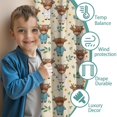 thumbnail image 3 of Blackout Kids Curtains,Beige Highland Cow Flower Pajama Pattern Childrens Insulated Curtains Set Of 2,Bedroom Essentials,Toddler Room Decor 42"x63", 3 of 5