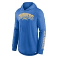 thumbnail image 2 of Men's Fanatics Powder Blue Los Angeles Chargers Front Runner Long Sleeve Hooded T-Shirt, 2 of 3