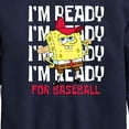 thumbnail image 3 of SpongeBob SquarePants - Ready For Baseball - Toddler And Youth Crewneck Fleece Sweatshirt, 3 of 6