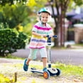 thumbnail image 3 of Infans 3-Wheel Kids Scooter Toddler Folding Balancing Kick Scooter w/Light-up LED Wheel, 3 of 7