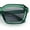 Green - Black, variant on Retro Thick Plastic Minimal Rectangle Hipster Fashion Sunglasses Blue - Purple