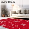 thumbnail image 2 of ODIKA 8'x10' Machine Washable Non-Slip Area Rug, Celestial Winter Symphony Decorative Household Treasure High Traffic Rug, Red, 632601, 2 of 7