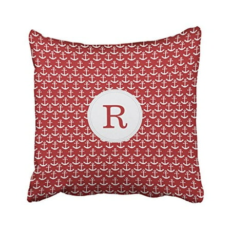 WinHome Square Throw Pillow Covers Nautical Anchor Monogram Simple Nautical Decorative Pillow Covers WinHome Square Throw Pillow Covers Nautical Anchor Monogram Simple Nautical Decorative Pillow Covers